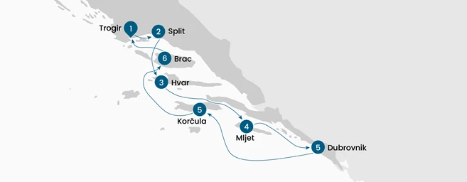 Croatian Coastal Charms: Trogir to Dubrovnik Cruise