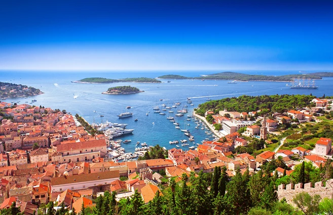 Vista panorámica de Hvar