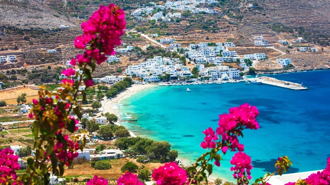 playa en la isla de Amorgos