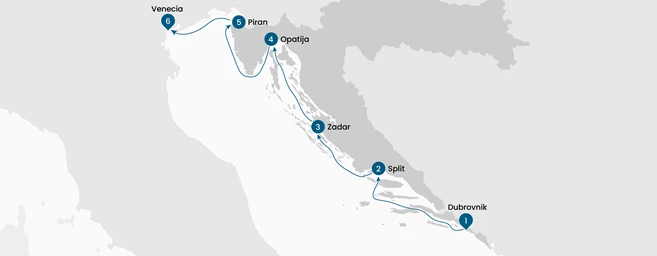 Joyas de la costa Adriática: crucero de Dubrovnik a Venecia