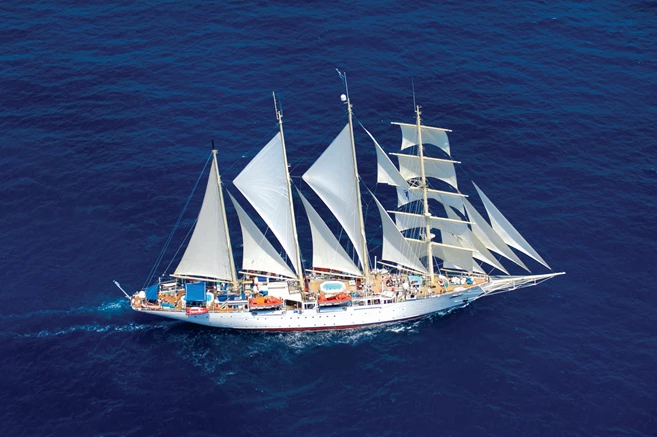 Star Clipper sailing on the open seas