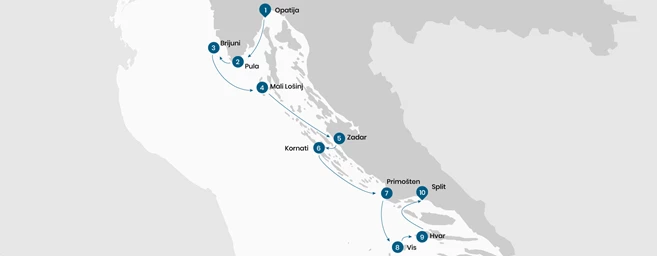 Crucero de lujo superior Croacia impresionante desde Opatija