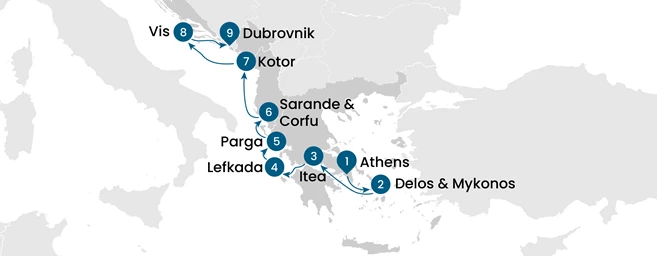 From Athens to Dubrovnik: A Luxury Cruise Through Greece, Albania & Croatia