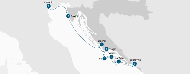 Crucero de lujo de Venecia a Dubrovnik