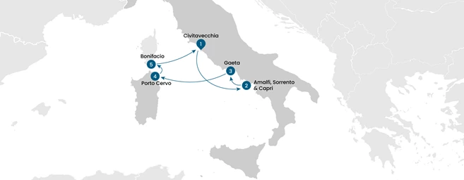 Crucero por la Riviera Italiana y Córcega desde Roma