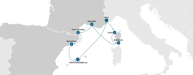 Crucero de lujo por el Mediterráneo Occidental 2026