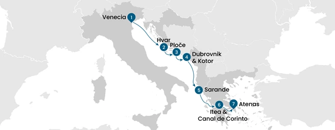 Crucero por el Adriático y el Jónico: De Venecia a Atenas