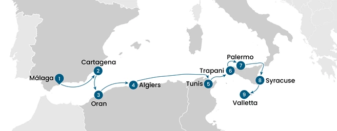 From Málaga to Valletta: Mediterranean Cultures & Coastlines with Le Boréal