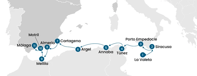 Valletta to Málaga: Exploring Civilisations of the Mediterranean