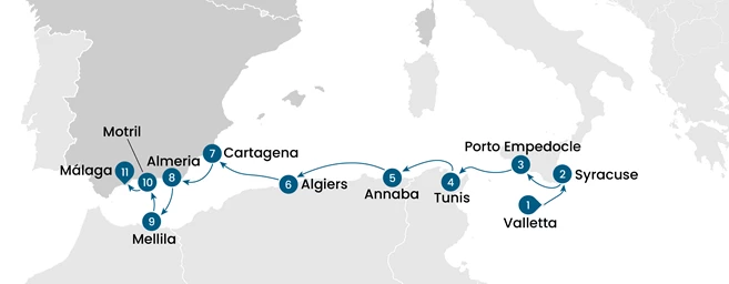 Valletta to Málaga: Exploring Civilisations of the Mediterranean