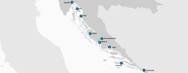 Deluxe Croatia cruise from Dubrovnik to Opatija 