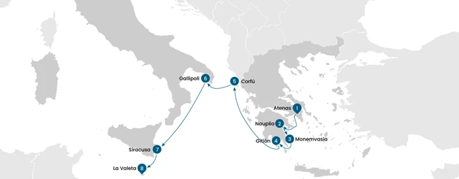 De Atenas a Malta: Crucero de Lujo por el Mediterráneo
