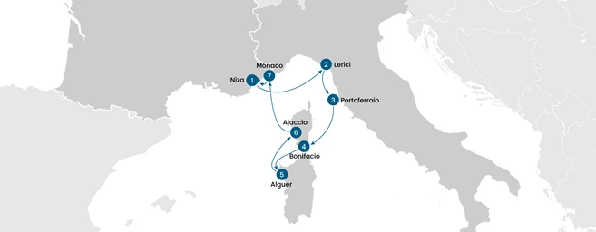 Crucero por el Mediterráneo Occidental: Francia, Italia, Córcega y Mónaco