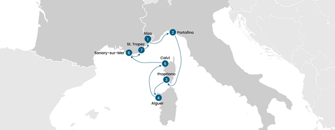 Crucero a Córcega, Cerdeña y la Riviera Francesa
