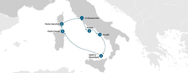 Crucero de Lujo de Roma a Córcega y Cerdeña