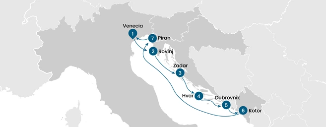 Tesoros del Adriático: De Venecia a Croacia y Montenegro