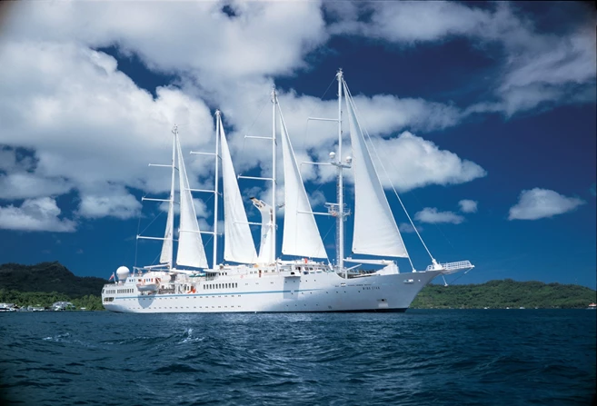Sailing on the ship Wind Star
