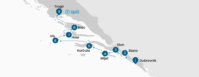 Luxury  Cruise from Dubrovnik to Split
