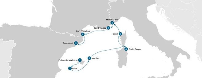 Mallorca to Barcelona: Luxury Sailing through Spain, France & Monaco