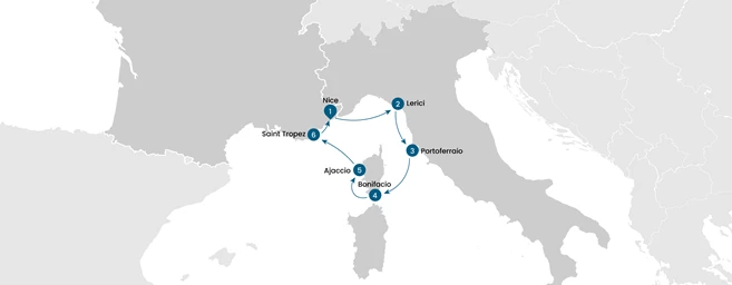 Sailing from Nice to Corsica and St. Tropez 