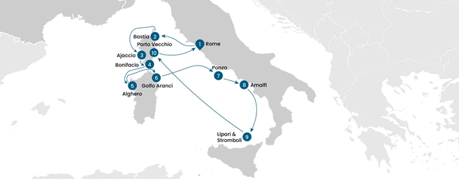  Italy, Sardinia and Corsica Voyage