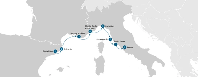 Crucero de Barcelona a Roma con Windstar