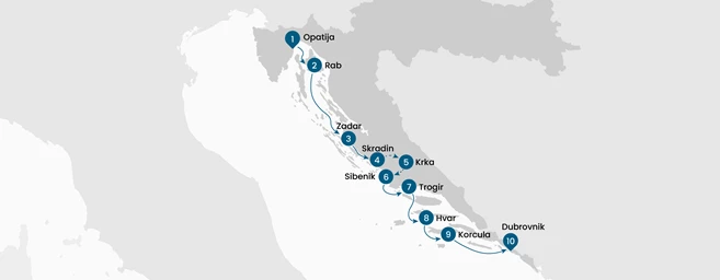 Deluxe Cruise from Opatija to Dubrovnik