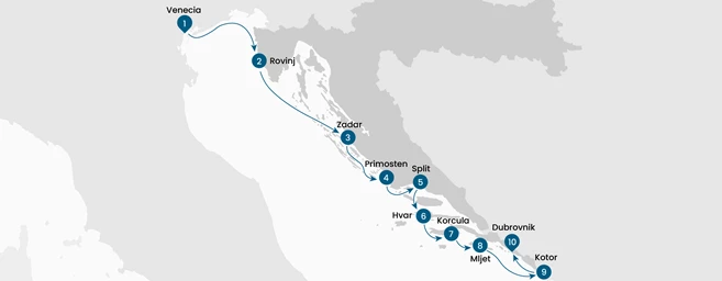 De Venecia a Dubrovnik: crucero de lujo por el Adriático