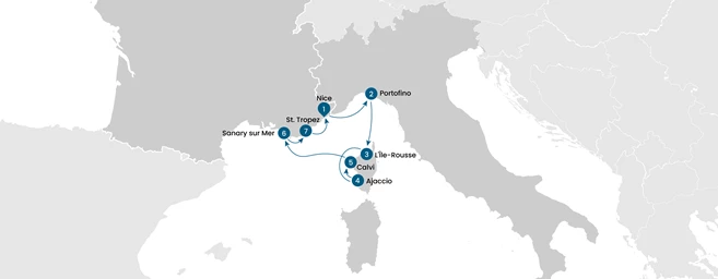 French Riviera, Italy & Corsica Sailing Cruise
