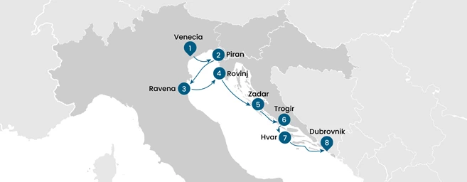 Crucero por el Adriático: de Venecia a Dubrovnik