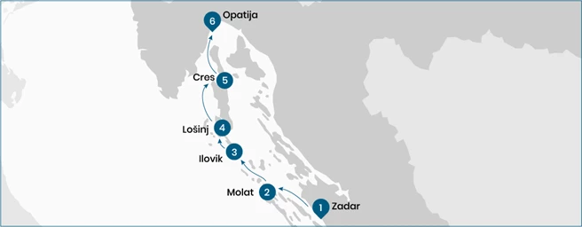 Mini crucero premium desde Zadar