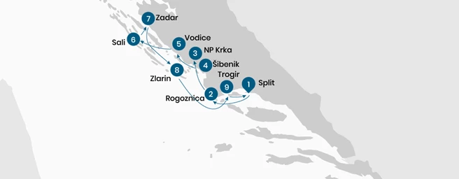 Adriatic gems cruise from Split