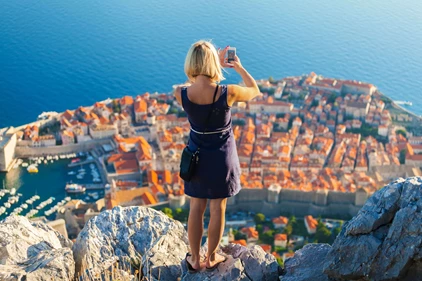 Dubrovnik’s city walls and coastal skyline"