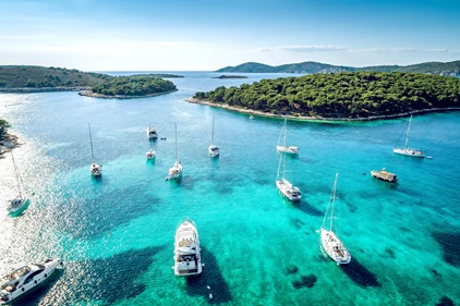 Aerial view of Paklinski Islands