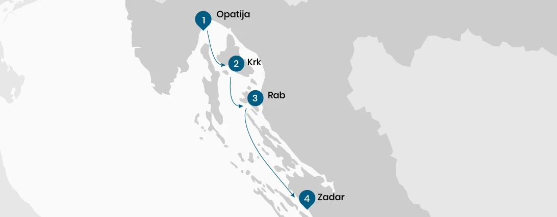 Mini one-way cruise from Opatija to Zadar