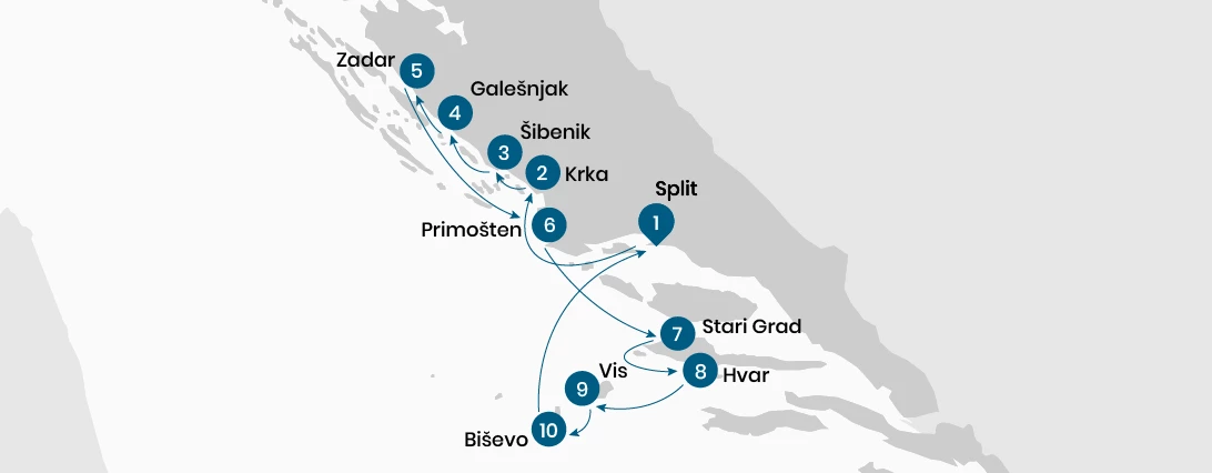 8 day Dalmatia cruise